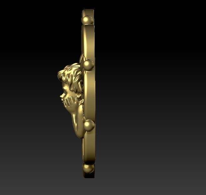 woman necklace 3D print model_3