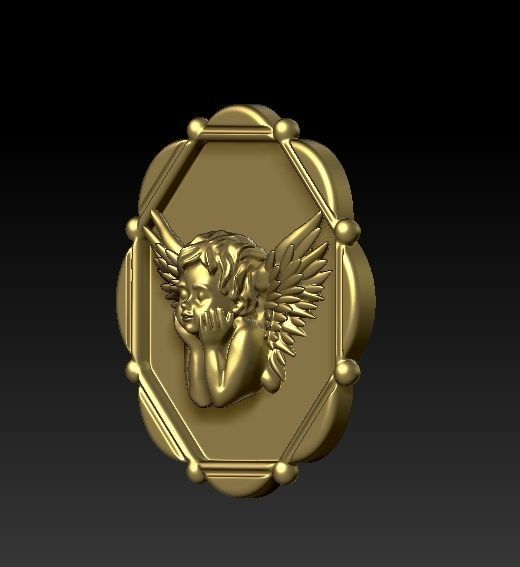 woman necklace 3D print model_6