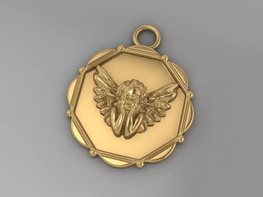 woman necklace 3D print model_0