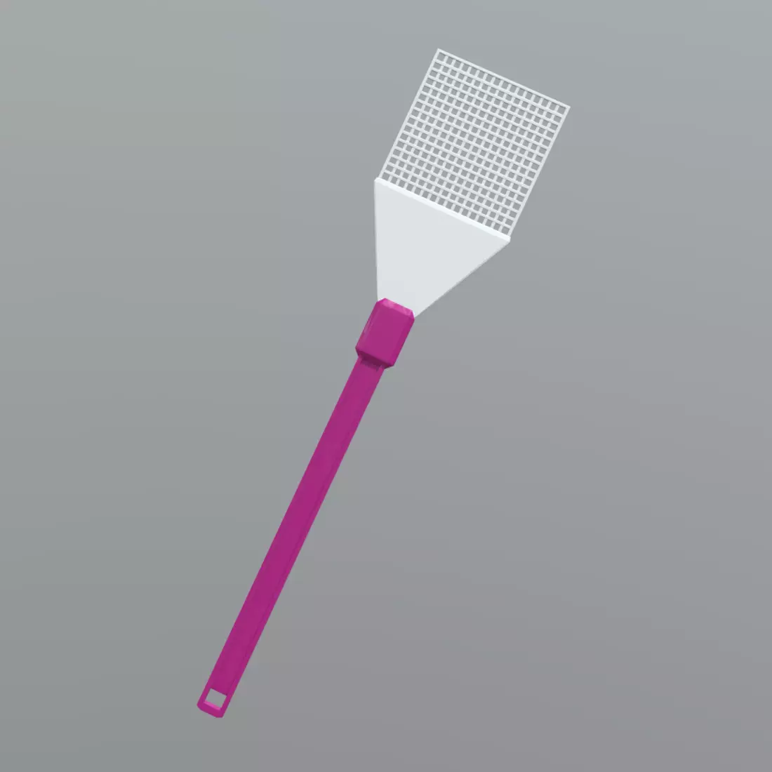 Swatter plastic spatula Low-poly 3D model