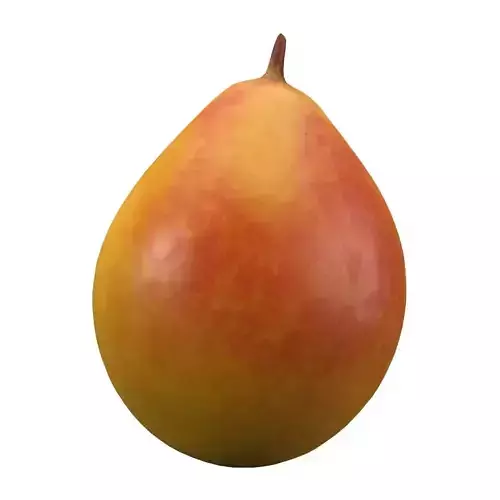 realistic yellow pear scan