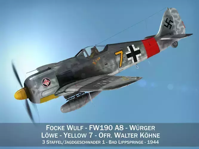 Focke Wulf - FW190 A8 - Yellow 7