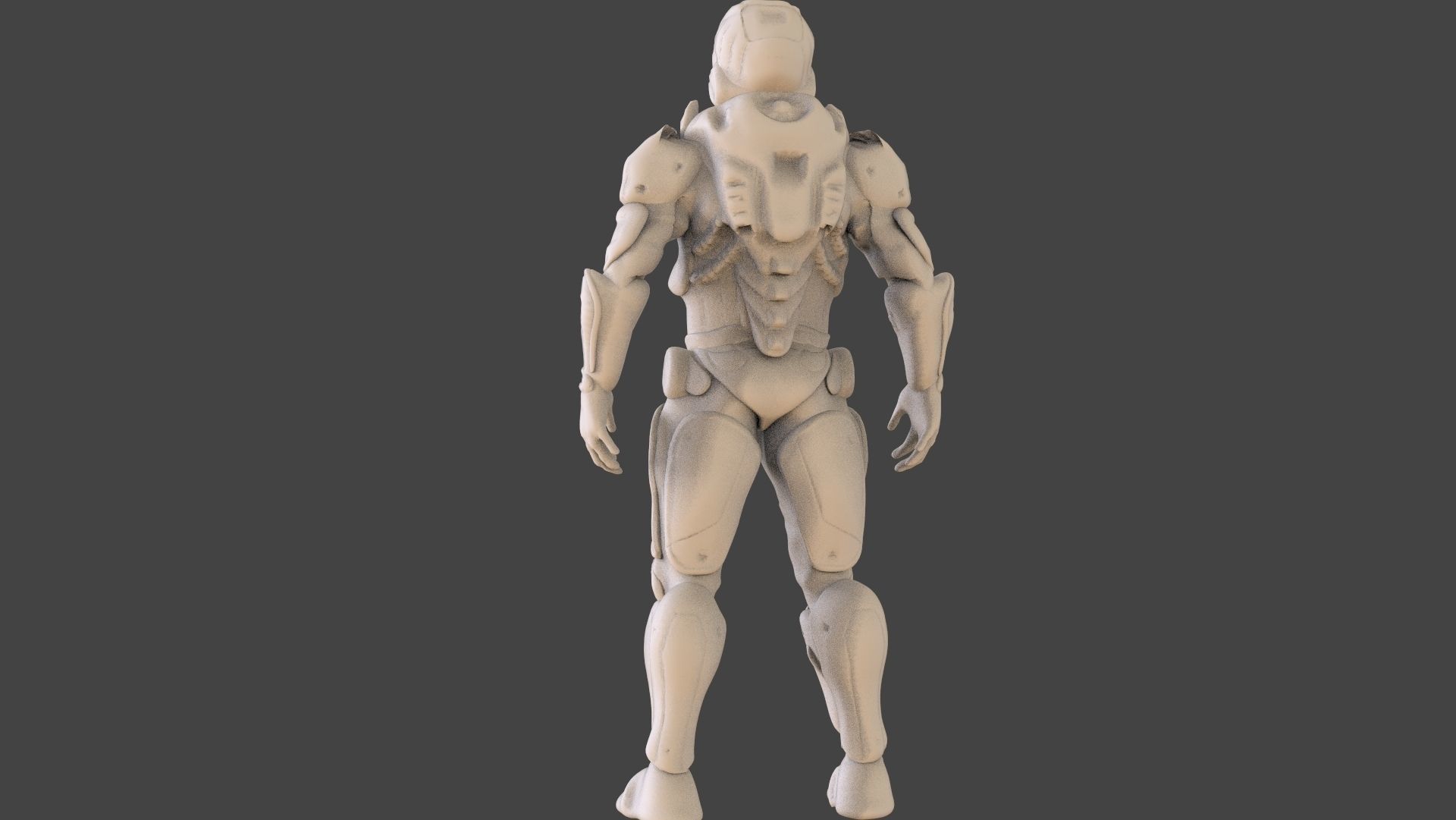 Cyborg suit Low-poly 3D model_9