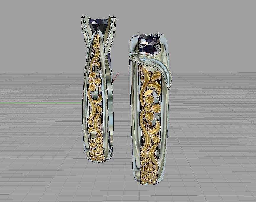 Diamond  Ring 3D print model 3D print model_16