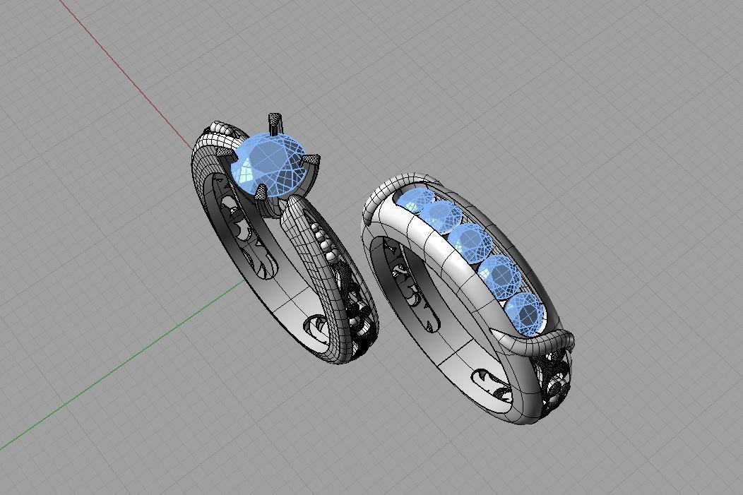 Diamond  Ring 3D print model 3D print model_17