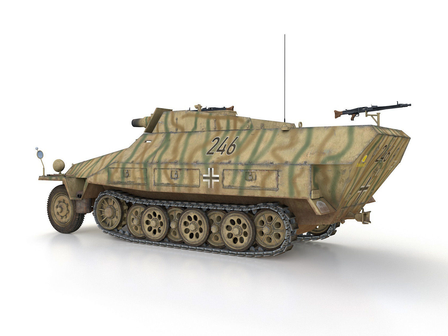 SDKFZ 251 - Ausf D - Stummel - 246 3D model_4