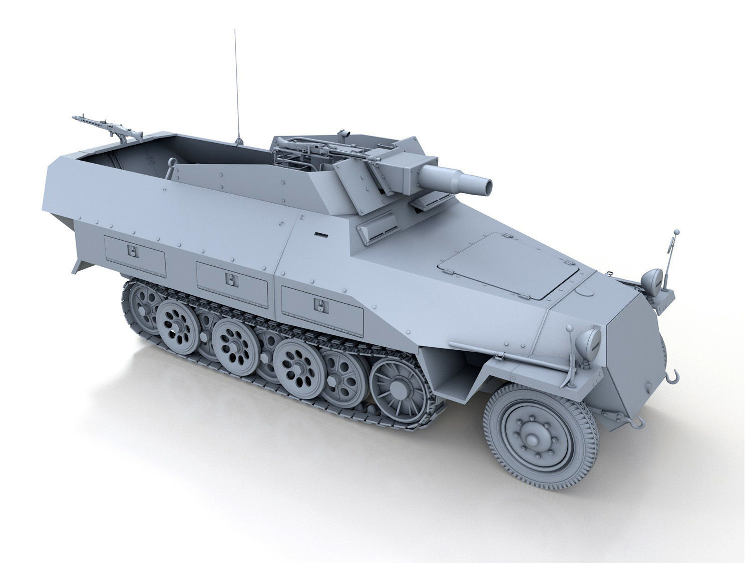 SDKFZ 251 - Ausf D - Stummel - 246 3D model_12