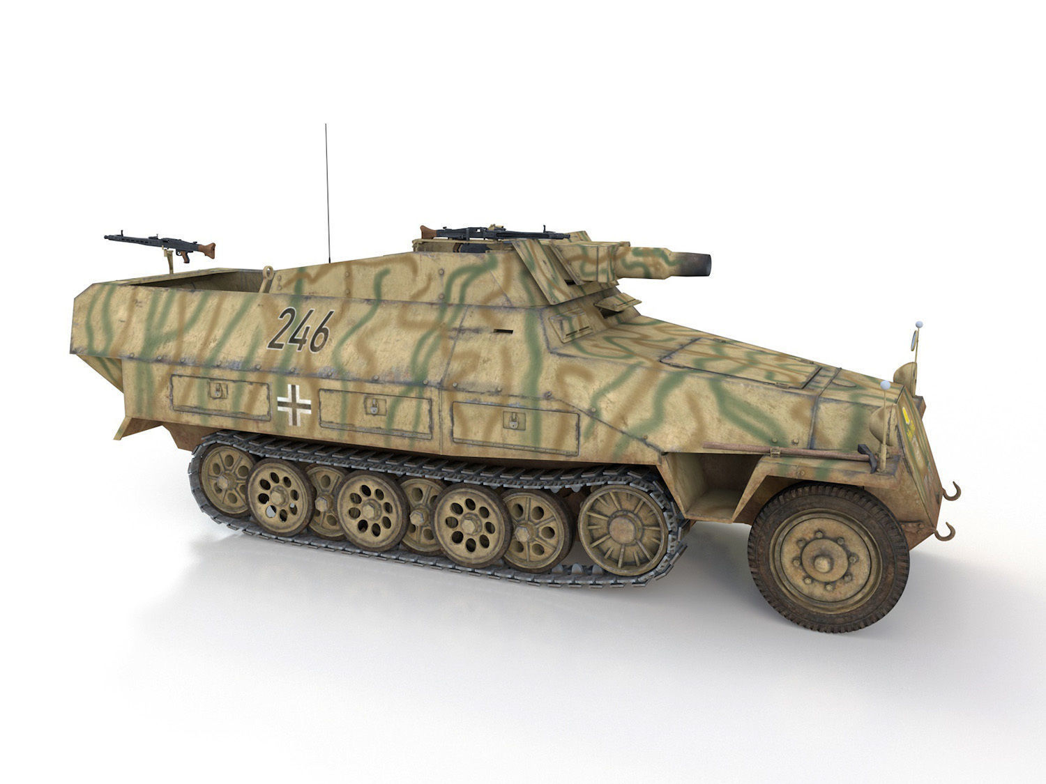 SDKFZ 251 - Ausf D - Stummel - 246 3D model_8