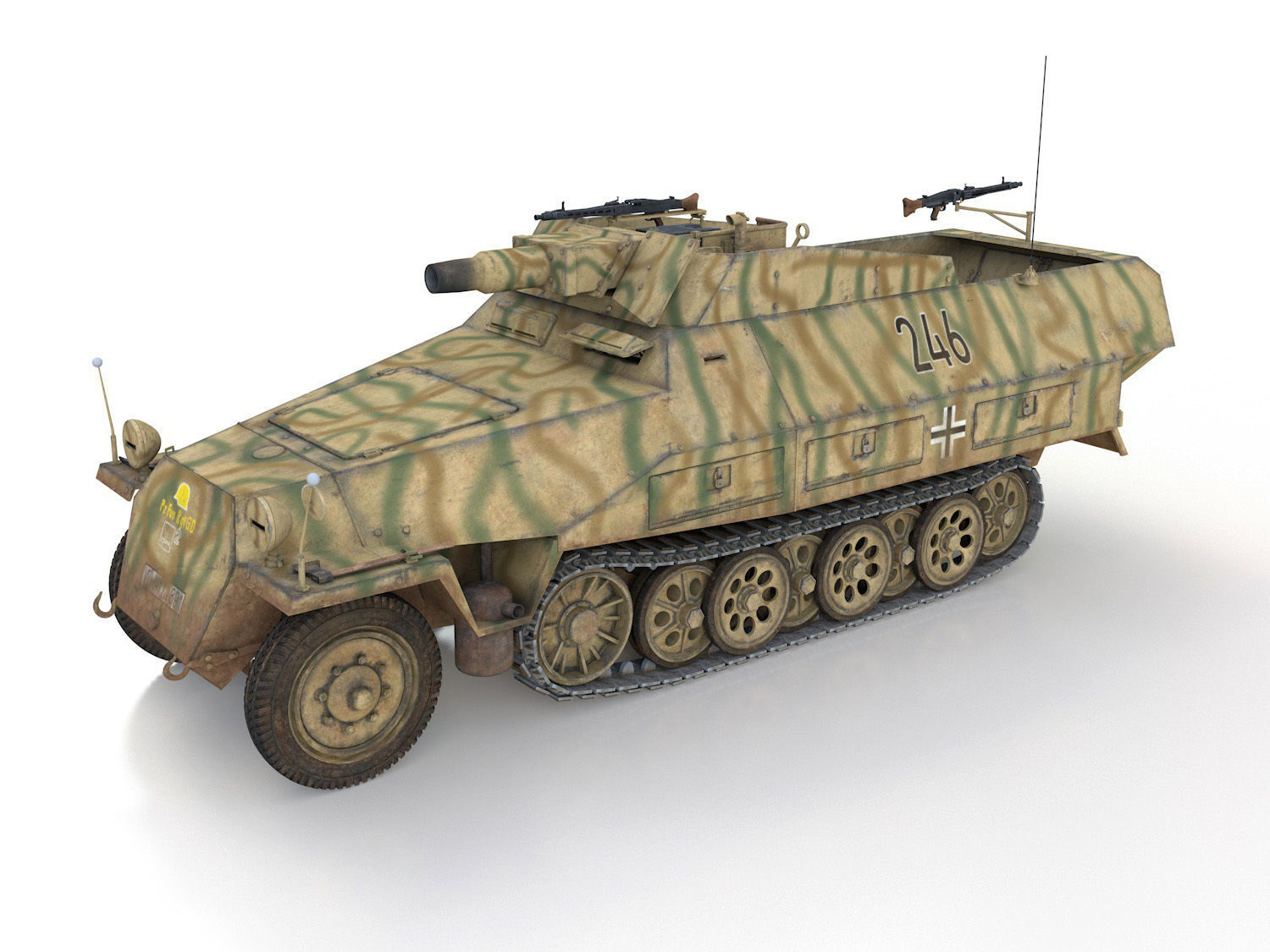 SDKFZ 251 - Ausf D - Stummel - 246 3D model_2