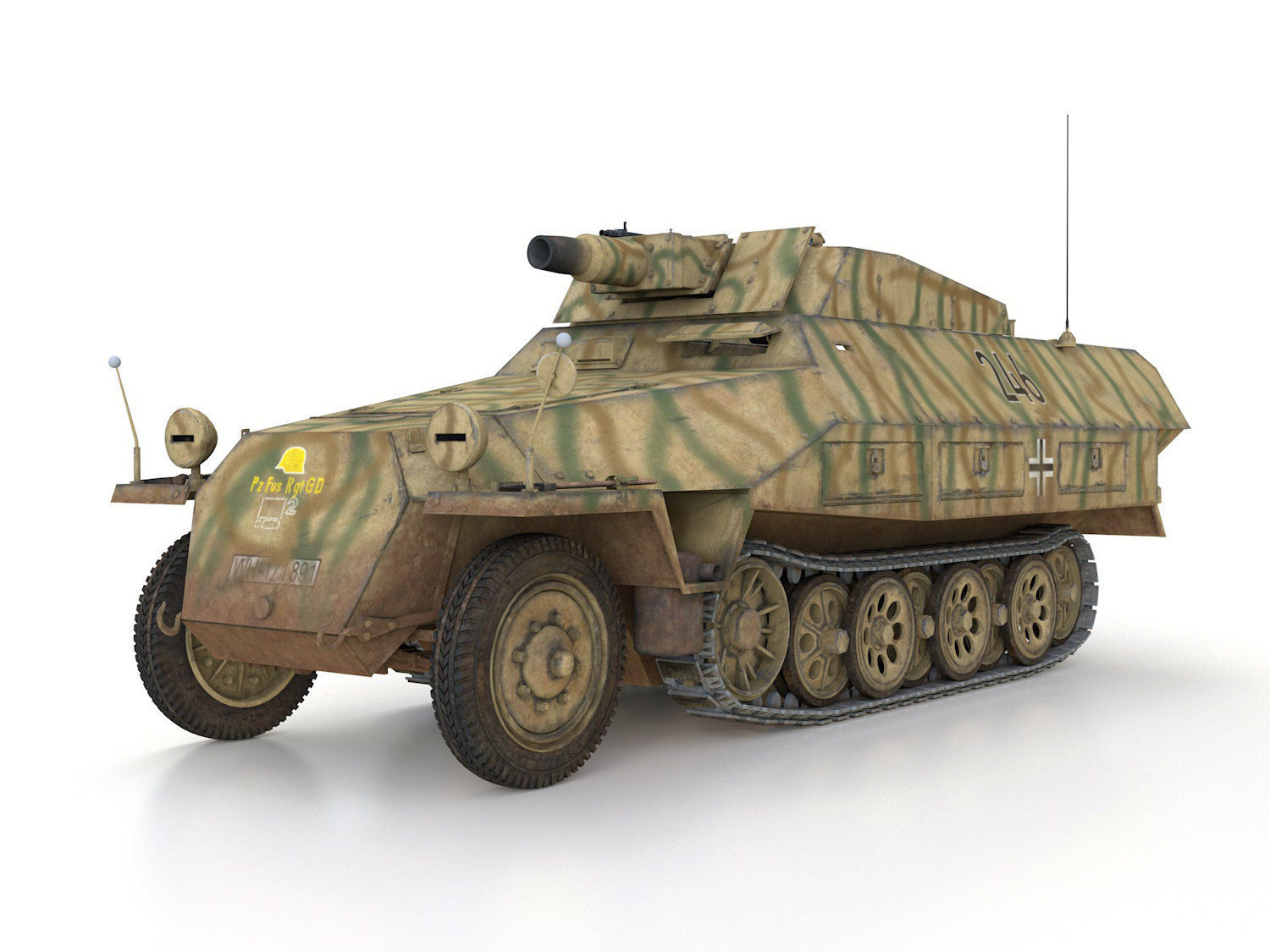 SDKFZ 251 - Ausf D - Stummel - 246 3D model_1