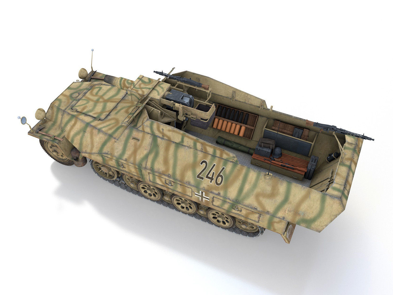 SDKFZ 251 - Ausf D - Stummel - 246 3D model_3