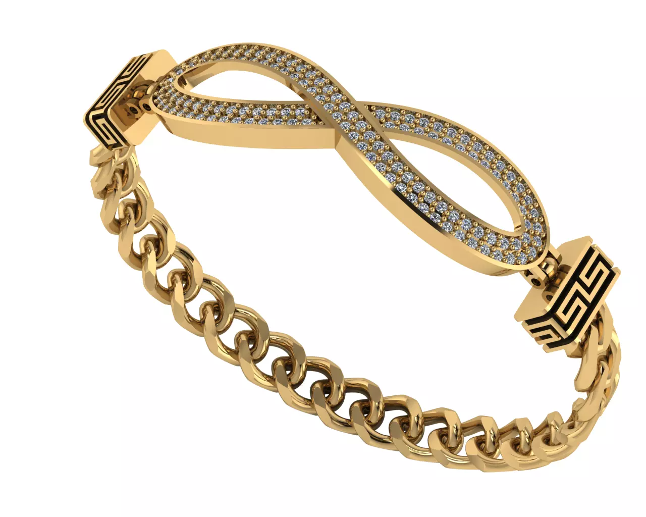 Bracelet  Infinity 3D model_0