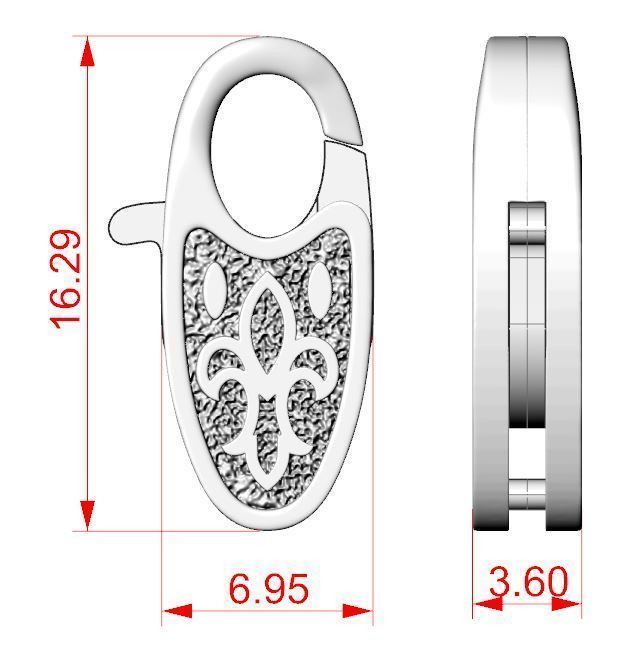 Lock pattern 3D print model_8