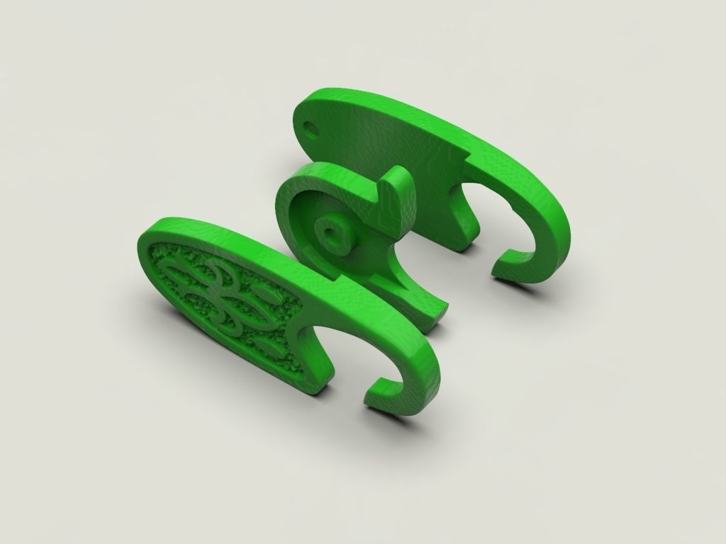 Lock pattern 3D print model_7