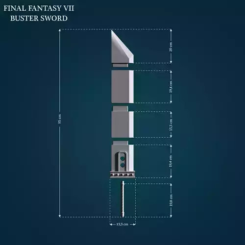 Buster Sword from Final Fantasy VII 3D print model