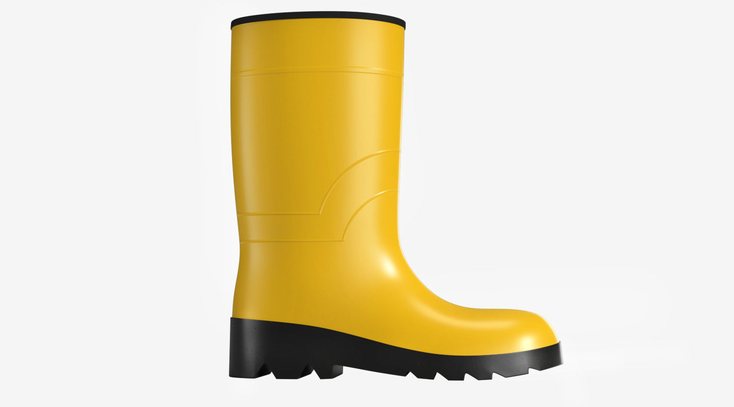 Rubber Boots  PBR Low-poly 3D model_1