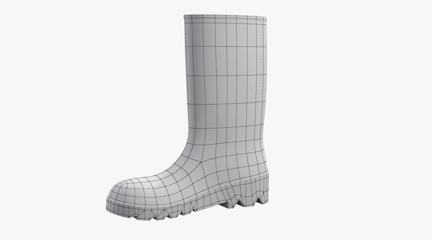 Rubber Boots  PBR Low-poly 3D model_10