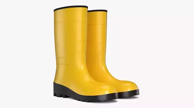 Rubber Boots  PBR Low-poly 3D model