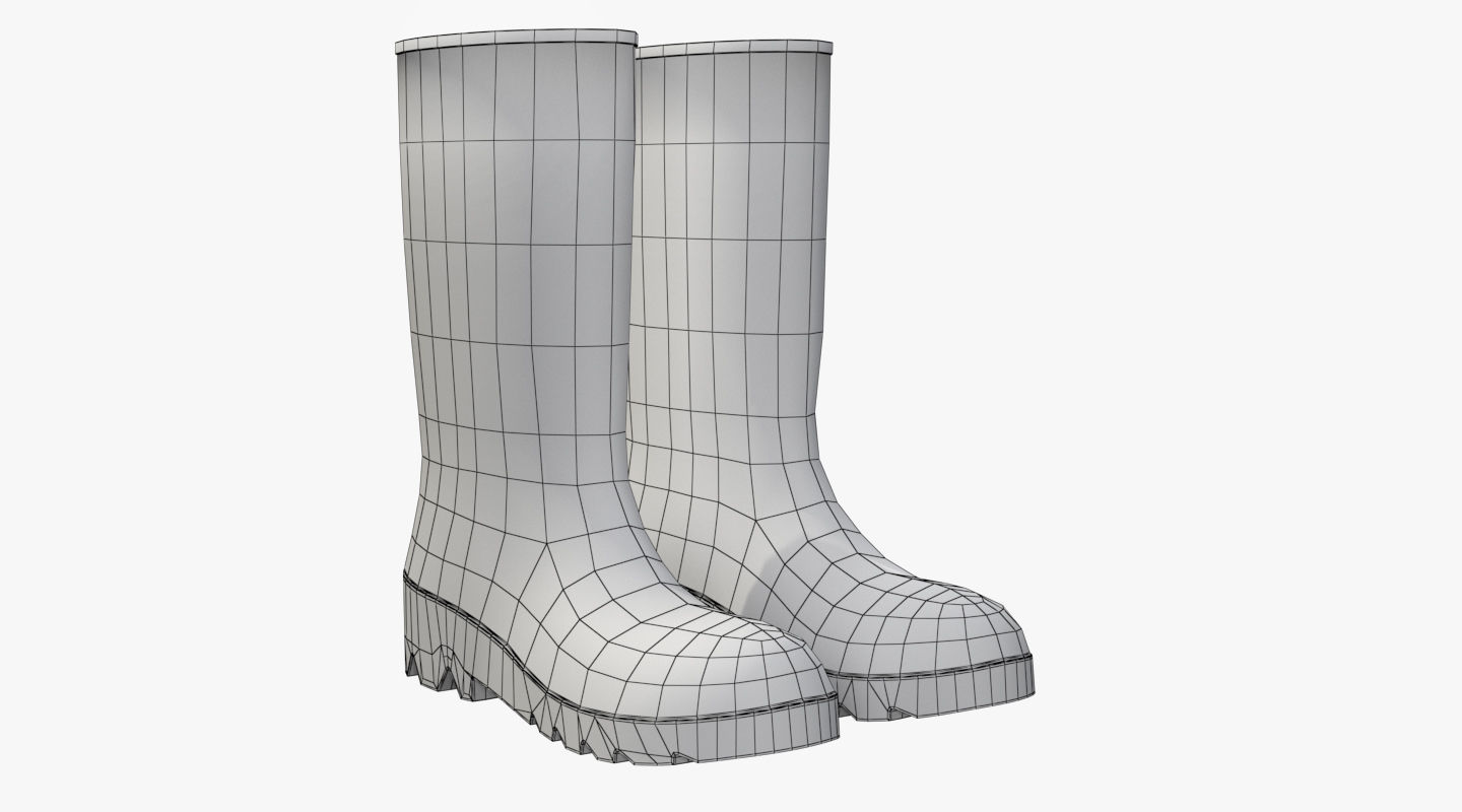 Rubber Boots  PBR Low-poly 3D model_7