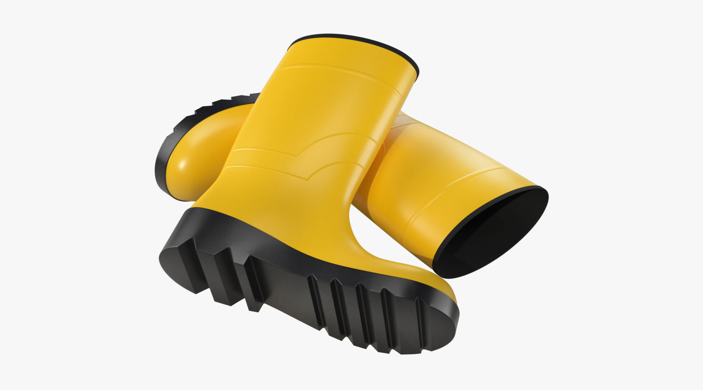 Rubber Boots  PBR Low-poly 3D model_5