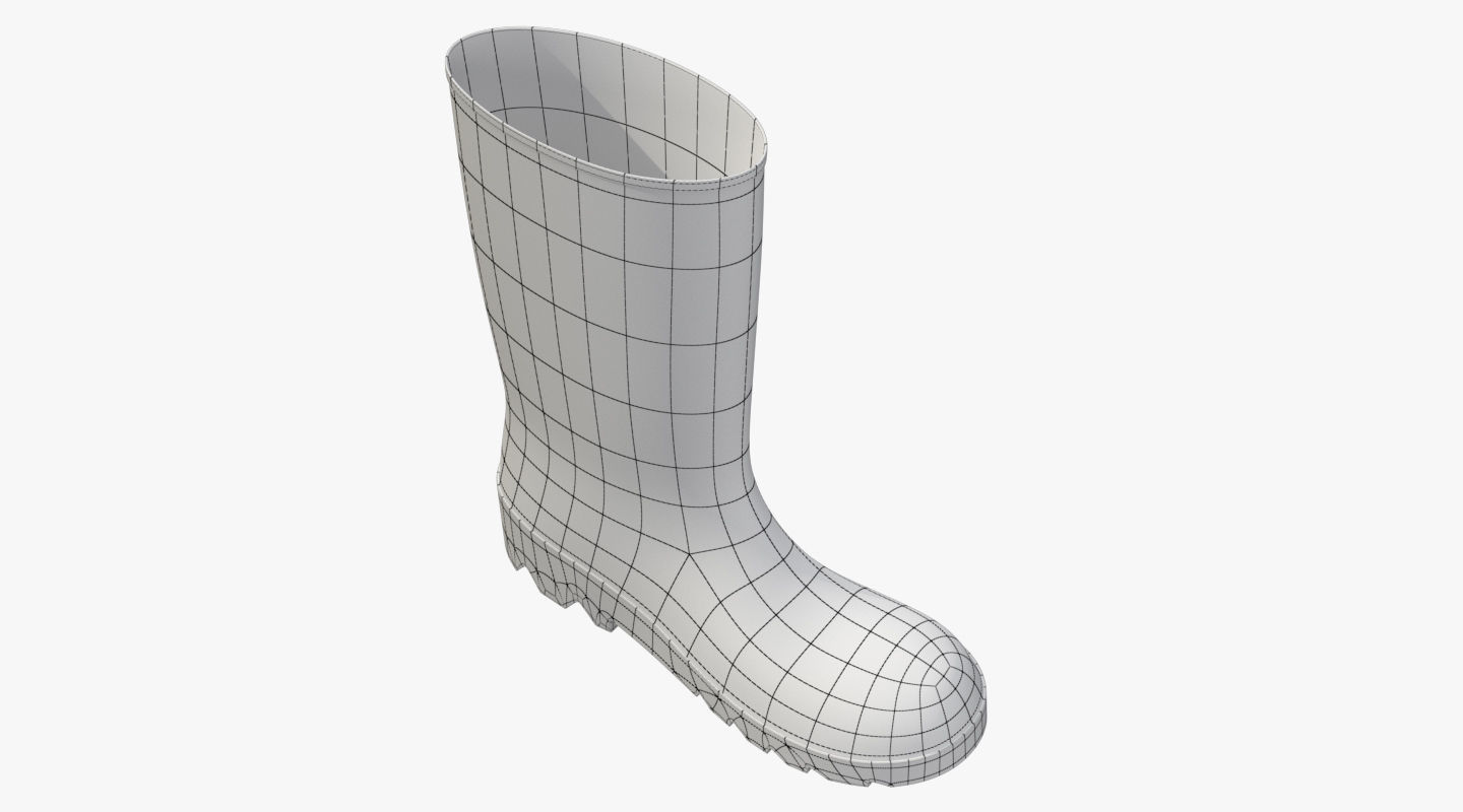 Rubber Boots  PBR Low-poly 3D model_12