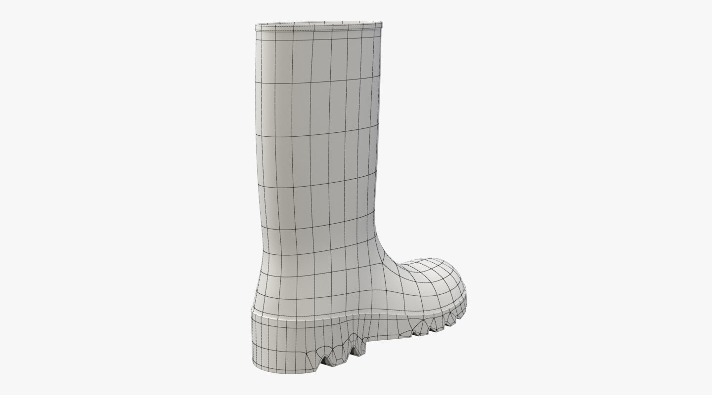 Rubber Boots  PBR Low-poly 3D model_11