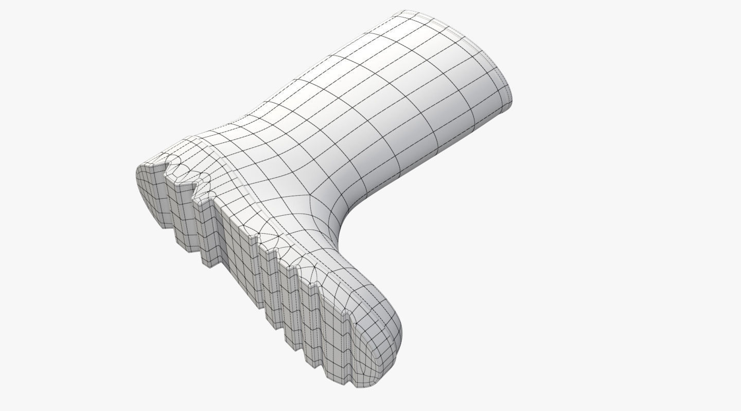 Rubber Boots  PBR Low-poly 3D model_14