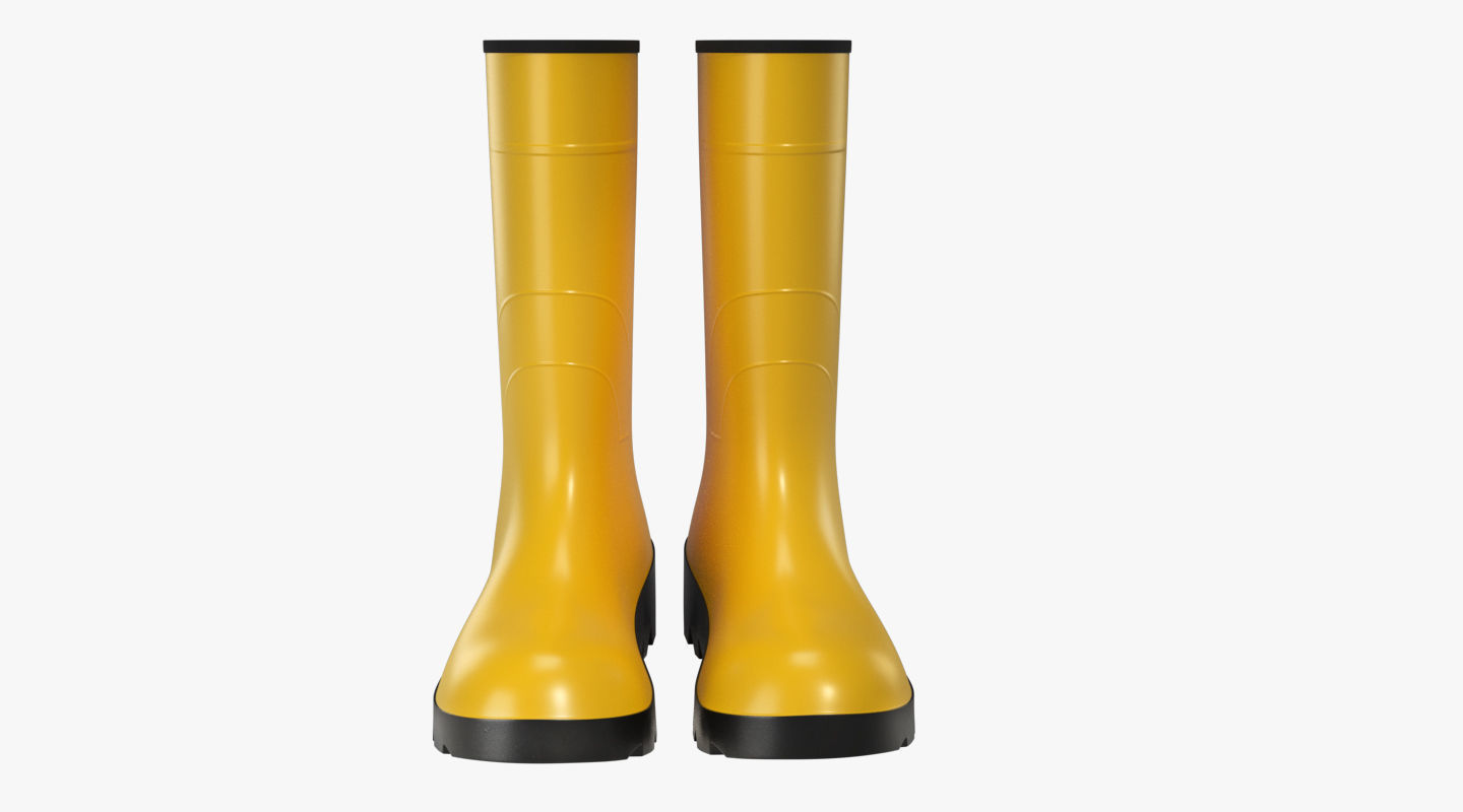 Rubber Boots  PBR Low-poly 3D model_4
