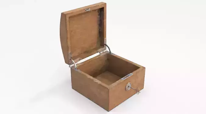 chest open wooden box