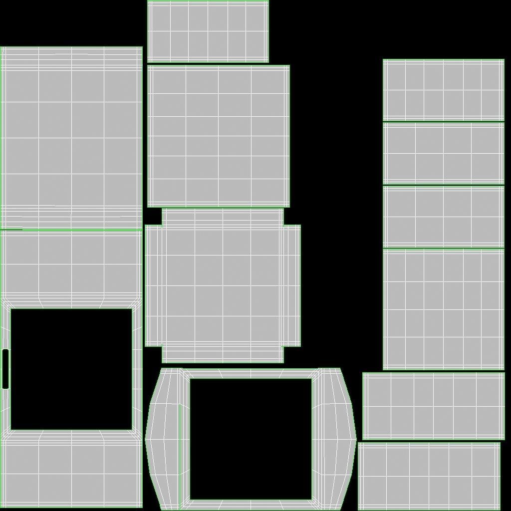 chest open wooden box Low-poly 3D model_13