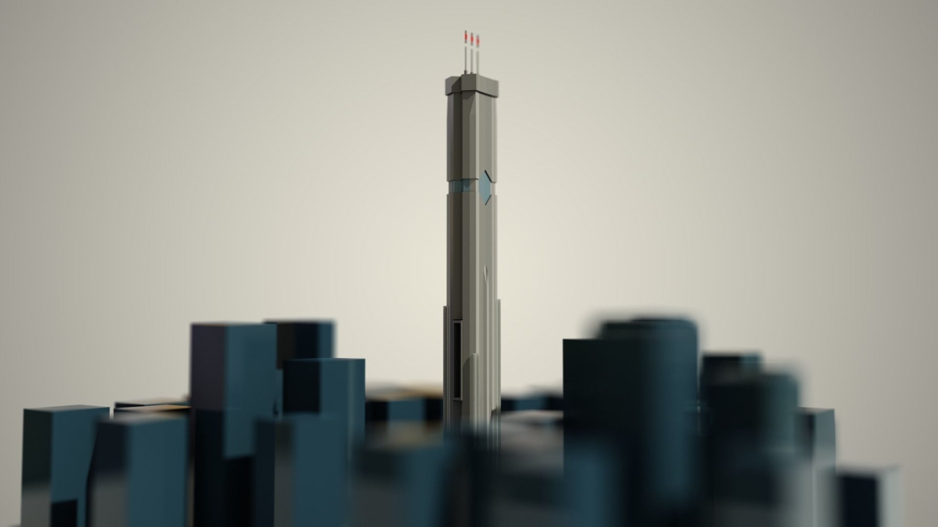 Iso Tower03 Low-poly 3D model_3