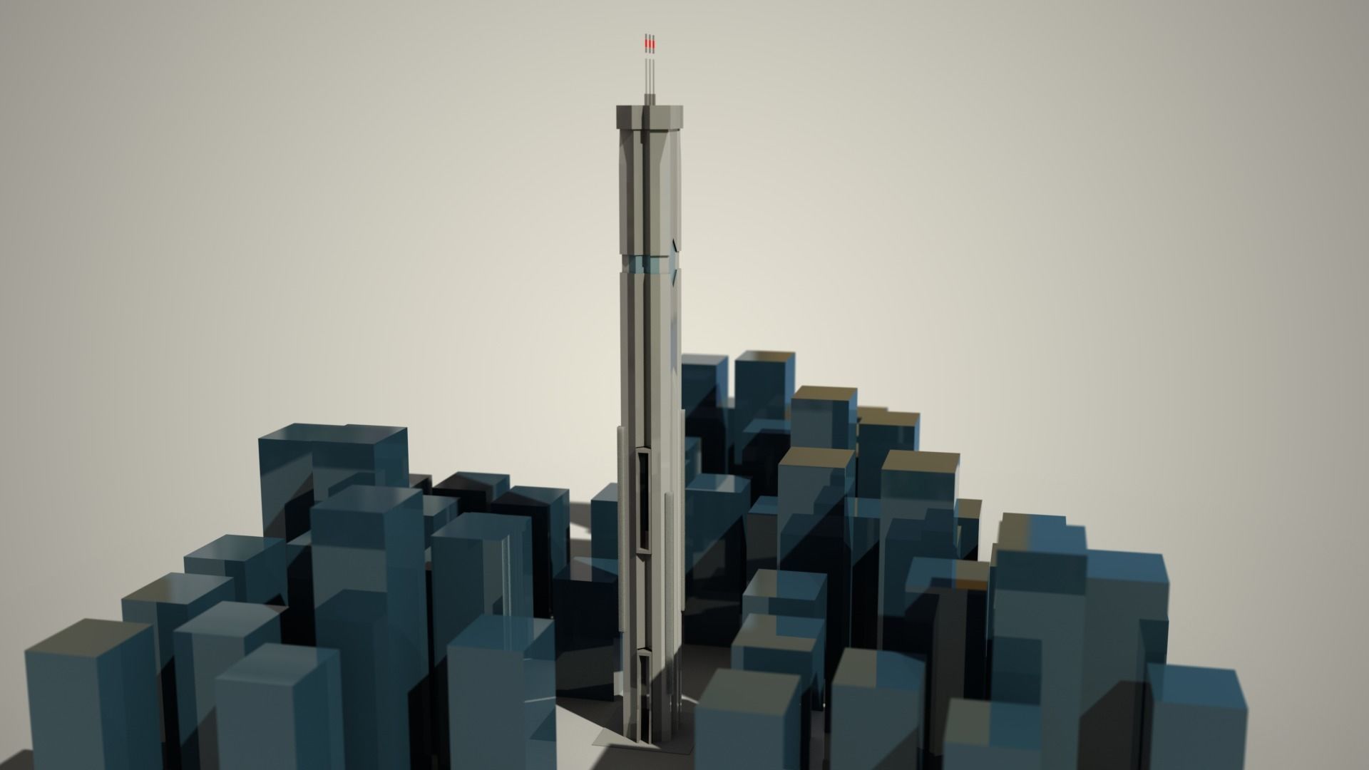 Iso Tower03 Low-poly 3D model_4