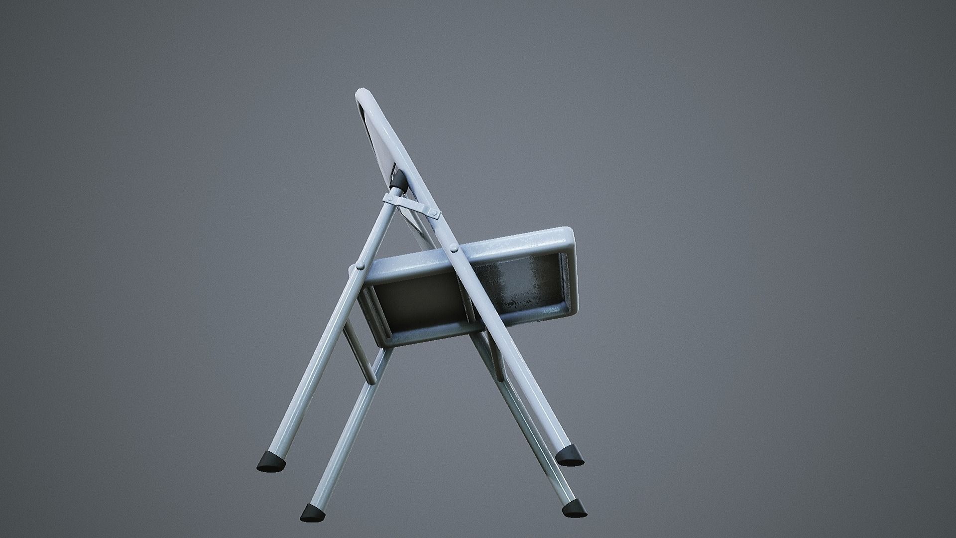 Folding Chair Low-poly 3D model_13