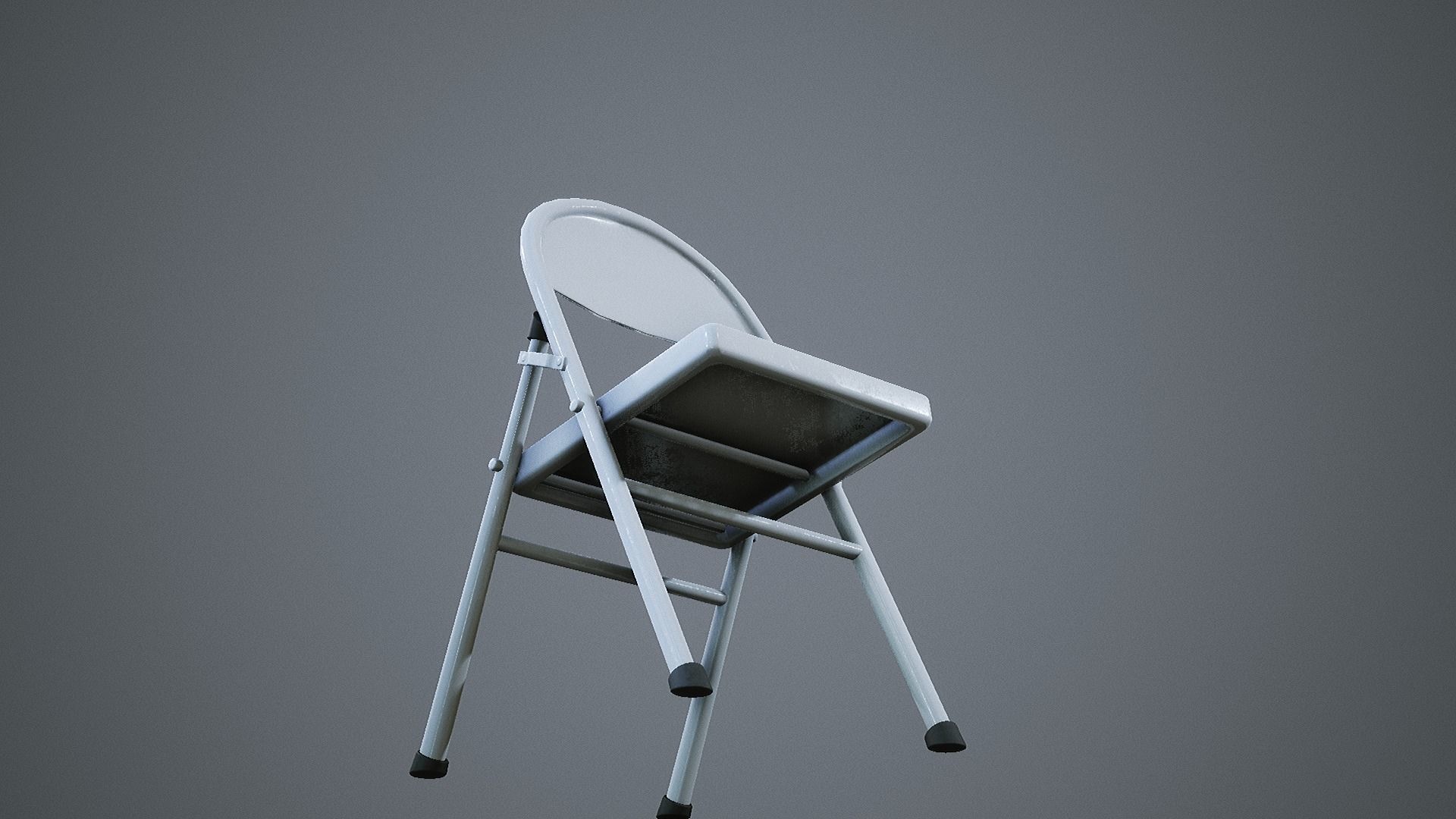 Folding Chair Low-poly 3D model_14