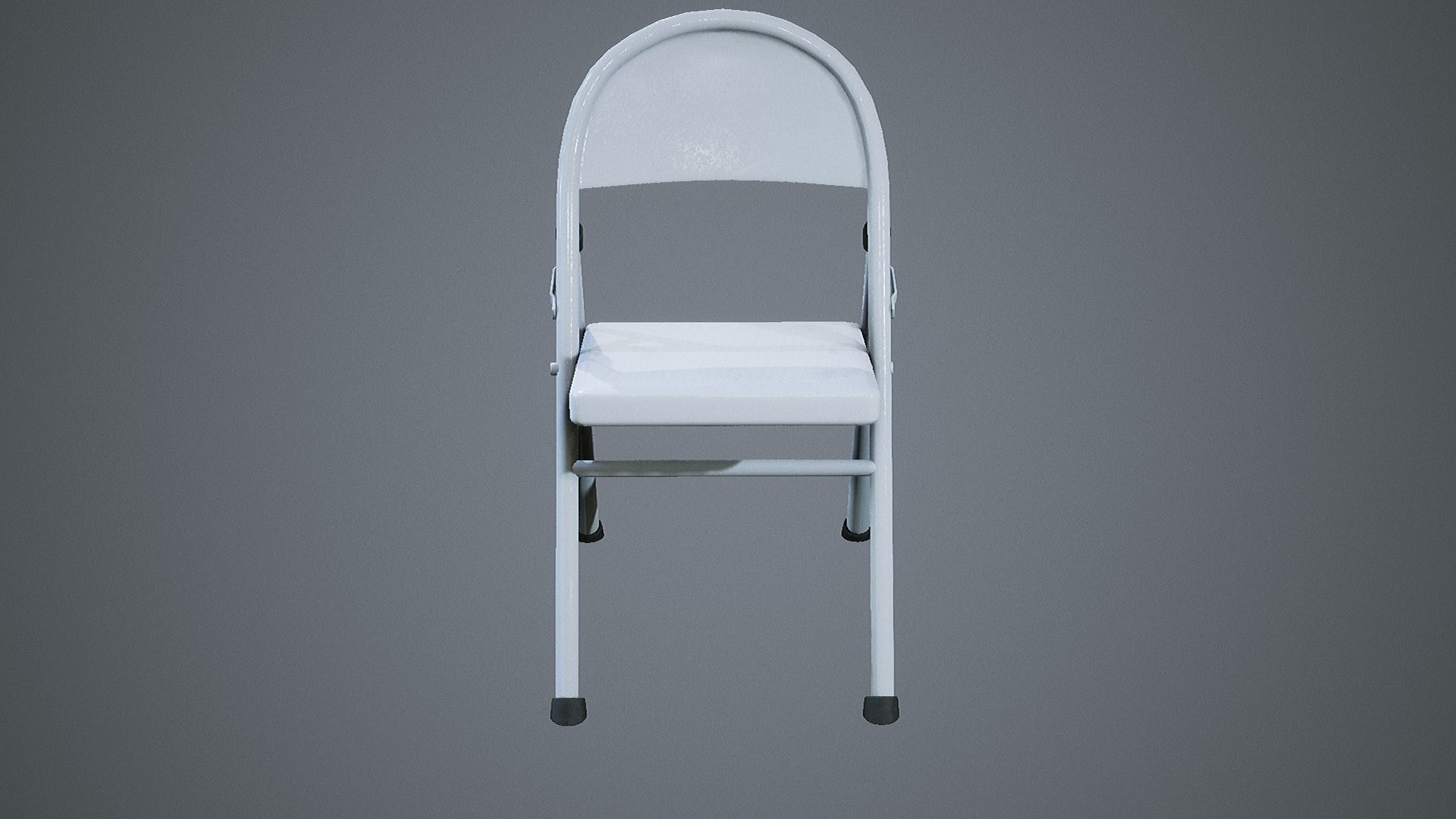 Folding Chair Low-poly 3D model_3