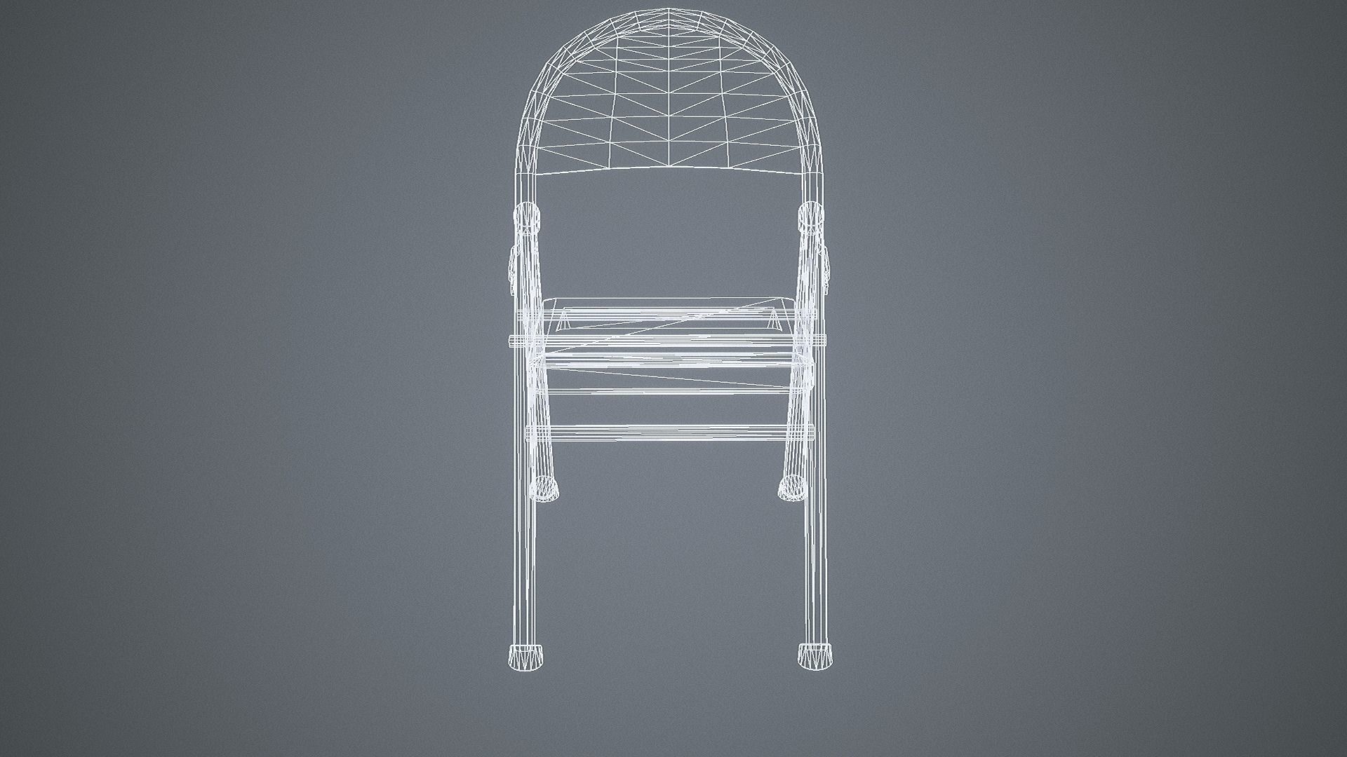 Folding Chair Low-poly 3D model_18