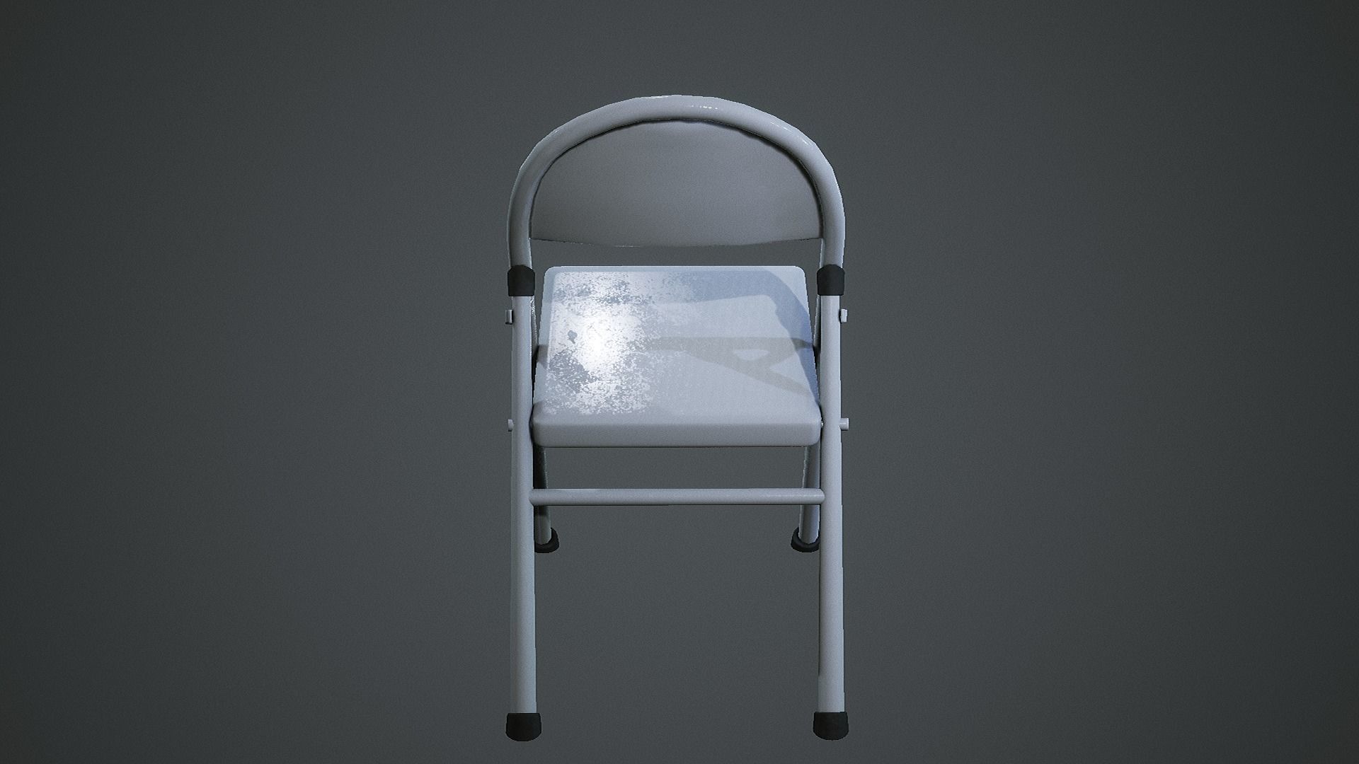 Folding Chair Low-poly 3D model_1