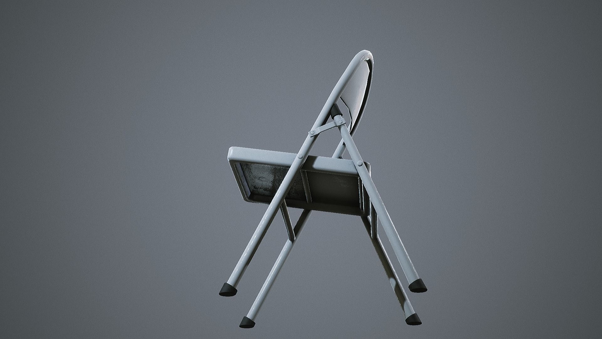 Folding Chair Low-poly 3D model_9