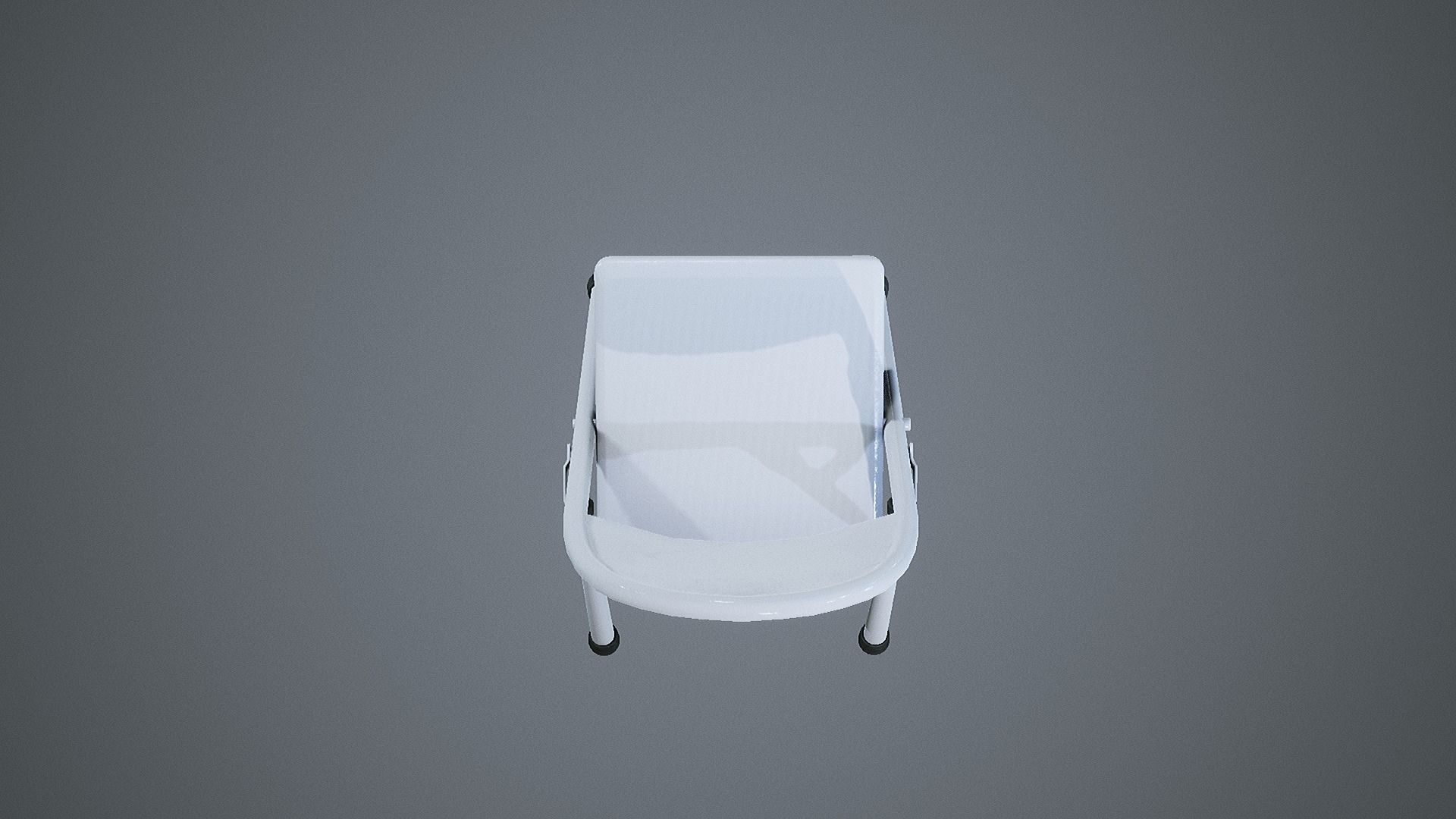 Folding Chair Low-poly 3D model_8