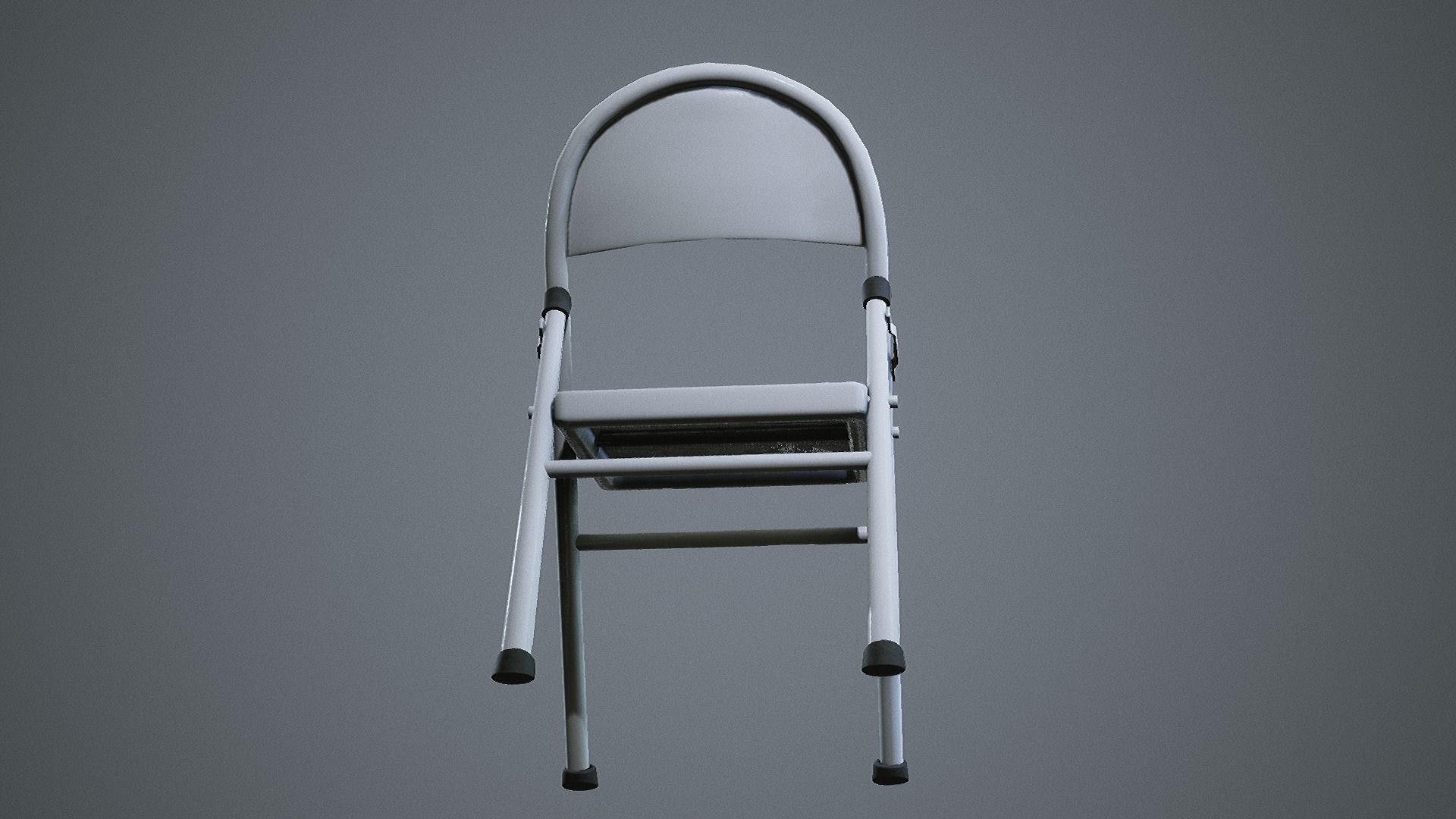 Folding Chair Low-poly 3D model_11