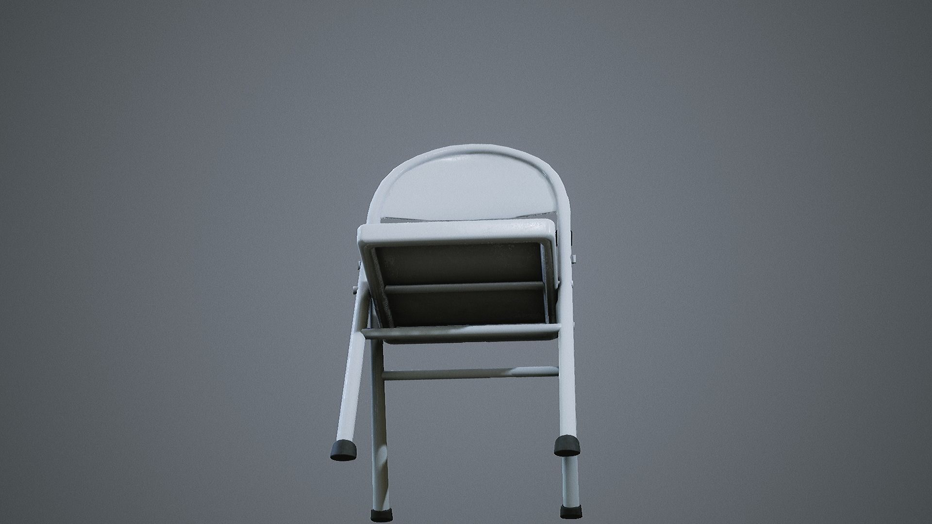 Folding Chair Low-poly 3D model_15