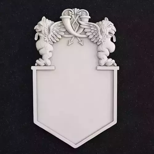Gargoyle  Gerb  Emblem 3d print model 3D print model