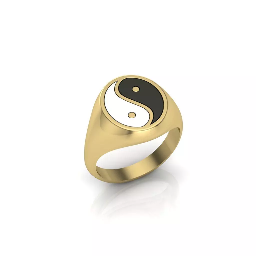 Yin yang ring 3D print model