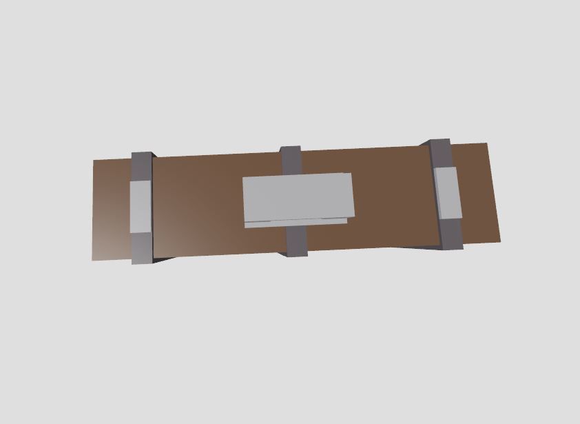 Low Poly Suitcase briefcase Low-poly 3D model_1