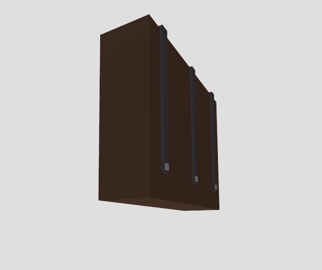 Low Poly Suitcase briefcase Low-poly 3D model_2