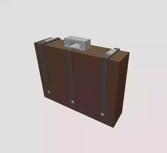 Low Poly Suitcase briefcase