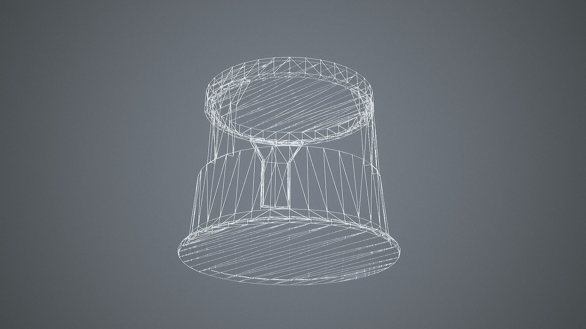 Rolling Stool Step Ladder Low-poly 3D model_24