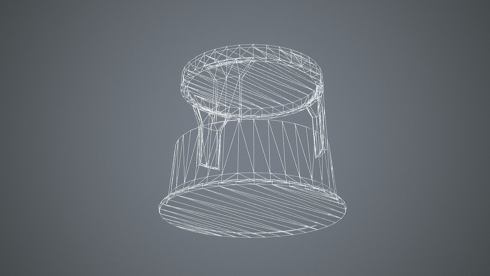 Rolling Stool Step Ladder Low-poly 3D model_26