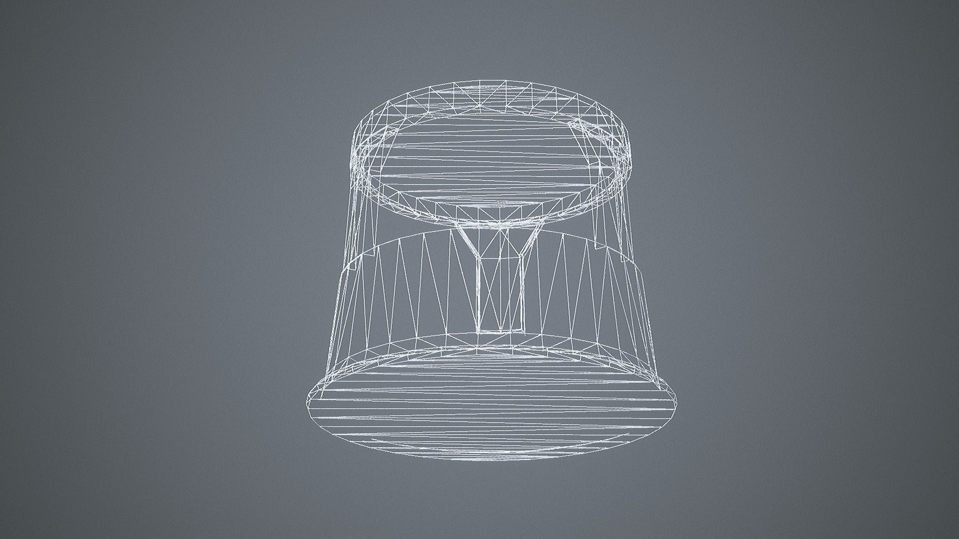 Rolling Stool Step Ladder Low-poly 3D model_27