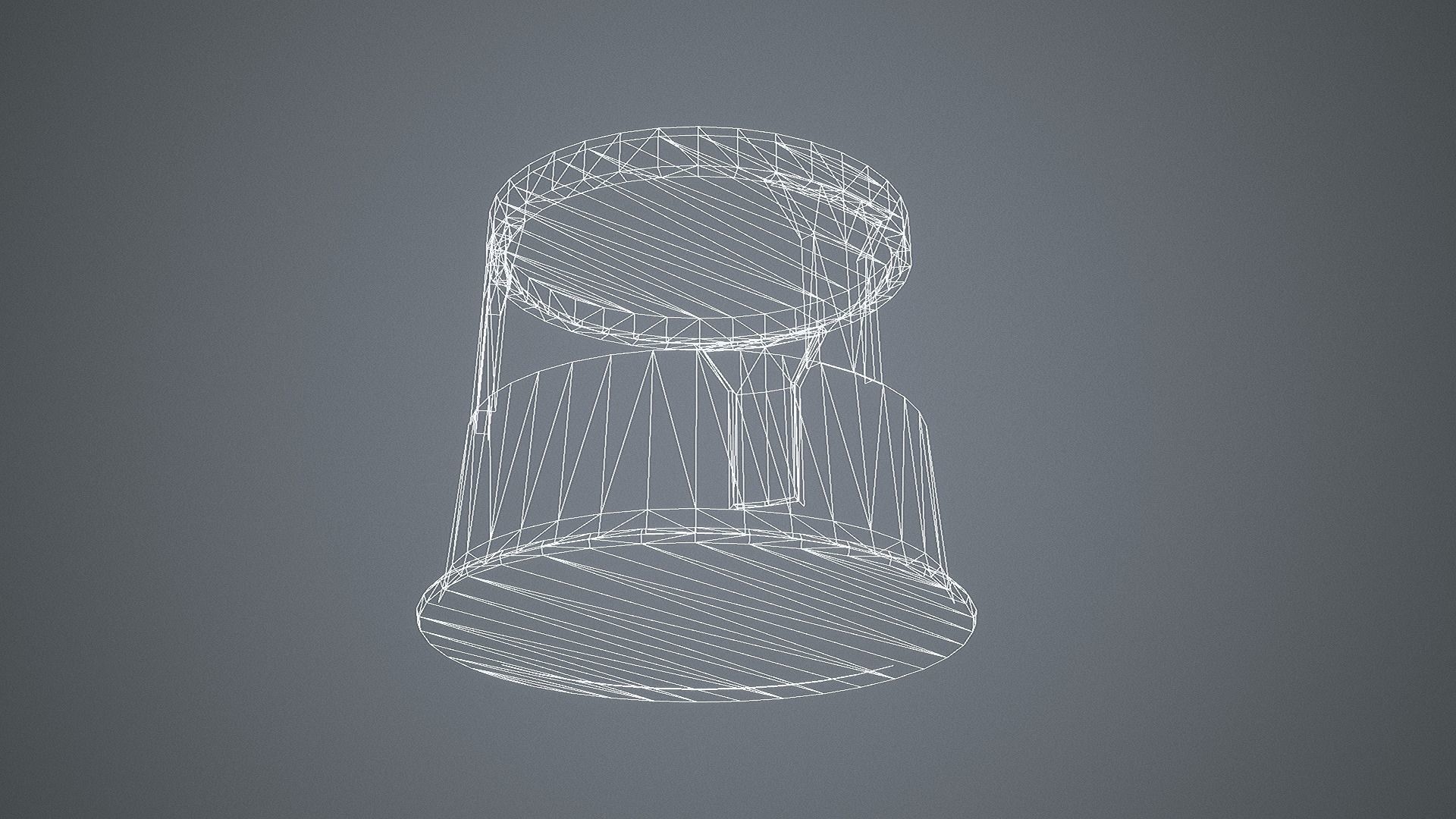 Rolling Stool Step Ladder Low-poly 3D model_30